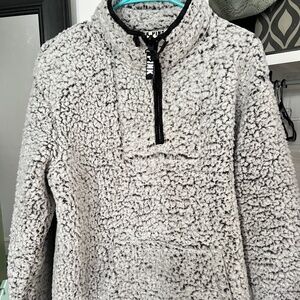 PINK Sherpa Quarter Zip hoodie